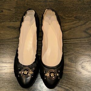 Versace Medusa Insignia leather Ballet Flat 39.5